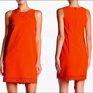 J. Crew Laser Cut Scalloped Mini Dress